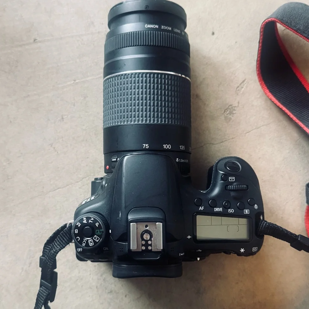 Canon EOS 70D DSLR Camera Body and 75-300 mm lens